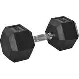 Homcom Gummi-Hantel Griff Gerändelt Gewichte Metall Gummi Schwarz 1x20Kg
