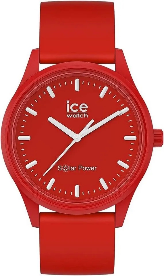 ice-watch Quarzuhr, Ice-Watch - ICE solar power Red sea - Rote Herren/Unisexuhr