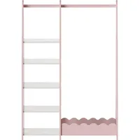 [en.casa] Kinderregal, Kindergarderobe Vestnes 114x77x30 cm Cotton Candy/Weiß