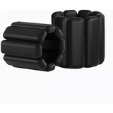 NEXROLA 2er Set Einstellbare Handgelenk- und Knöchel-Gewichtsmanschetten Fitness für Damen und Herren, 0,45kg/0,9kg für Yoga, Pilates, Laufen, Schwimmen und Krafttraining (Schwarz)