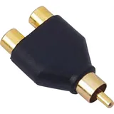 SINUSLIVE Cinch-Adapter 1x Cinch-Stecker / 2x Cinch-Kupplung 1m (Y1M)