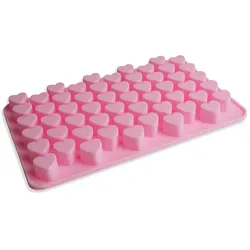 Wisefood Silikonform Herzen - pink 18x10,5x1cm - Silikon Form Backen, Seife & mehr - Backform