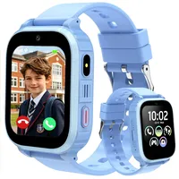 4G Smartwatch Kinder, Kinder Smartwatch mit GPS und Telefon, HD Videoanruf, SOS, Schulmodus, Spiel, Wecker, Smart Watch mit SIM, Wasserdicht Kinderuhr Handy Geschenk für Jungen Mädchen Student, Blue