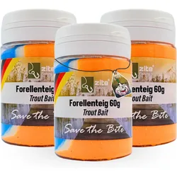 Zite Fishing Forellenteig Set 3 St. Knoblauch orange 60 g Teigköder Trout Bait orange No Size