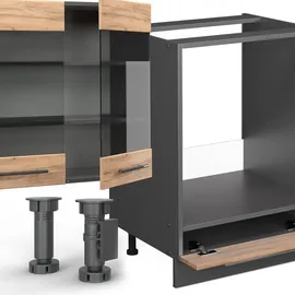 Vicco Küchenzeile Fame-Line 355 x 81,6 x 60 cm Anthrazit