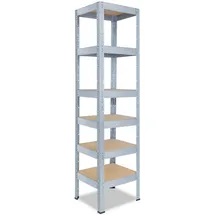 shelfplaza Schwerlastregal Metall 230x40x40 cm silber