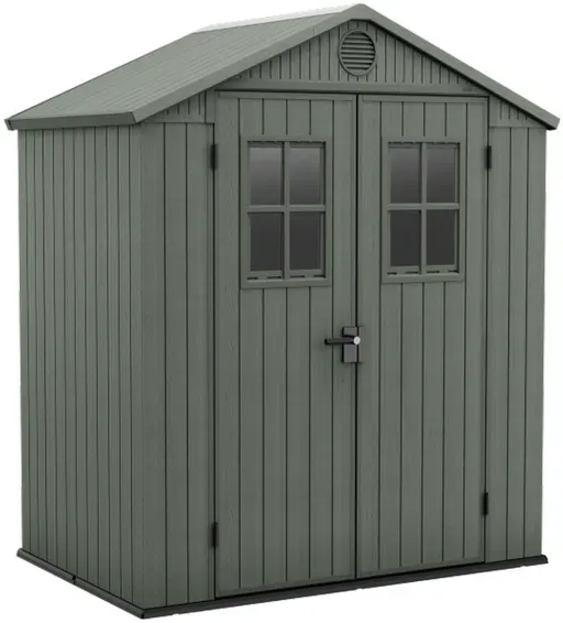 Keter Darwin grün - Gartenhaus - mit Frontfenstern - 190x122x221 cm