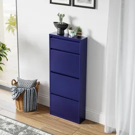 [en.casa] Sokndal 50 x 118 x 15 cm Nachtblau / blau