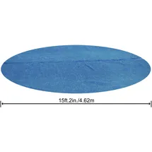 BESTWAY Solarabdeckung Flowclear Rund blau 462 cm