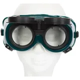 Toolland Klappbare Schweißbrille, kratzfeste Linsen, austauschbar, Lüftungslöcher, verstellbar