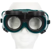 Toolland Klappbare Schweißbrille, kratzfeste Linsen, austauschbar, Lüftungslöcher, verstellbar