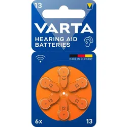 VARTA V13 Acoustic (x6) für Hörgeräte 1.4V Zink/Air (Angebot)