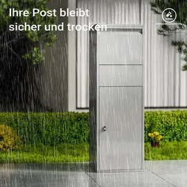 Wiltec Paketkasten Silberfarben