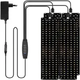 4 Stück Pflanzenlampe LED Vollspektrum, 540 LEDs Pflanzenlicht, Pflanzenleuchte für Zimmerpflanzen, Grow Light mit 3/9/12H Zeitschaltuhr und 10 Arten von Helligkeit