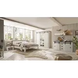 99rooms Woodsher Schlafzimmerset Pinie Weiß Anthrazit