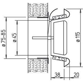 Helios Ventilatoren KTVA 75/80 Kunststoff-Tellerventil