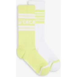 Socken Mid 2er-Pack - gelb/weiß fluoreszierendes Hellgelb|WEISS 43/46