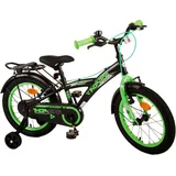 Volare Thombike Kinderfahrrad - Jungen - 16 Zoll - Schwarz Grün - Zweihandbremsen