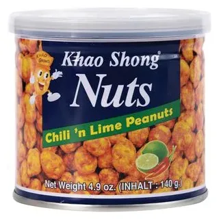 Khao-Shong Erdnüsse mit Chili und Lime, 140g