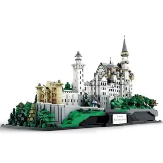 BlueBrixx Pro 102873 – Schloss Neuschwanstein aus Klemmbausteinen mit 7437 Bauelementen. Kompatibel mit Standardsteinen von Anderen Herstellern. Lieferung in Originalverpackung.