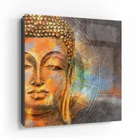 Deqori Schlüsselkasten schwarz | 30x30 cm | Motiv Meditierender