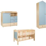 Arthur Berndt Babyzimmer Set 3-tlg., Kleiderschrank, 1-türig, Wickelkommode. Babybett