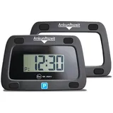 Parkwächter elektronische Parkscheibe Parkwächter Digitale Parkscheibe mit 2 Scheibenadapter entspricht StVo schwarz