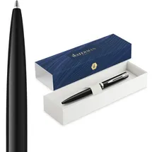 Waterman Kugelschreiber Impression schwarzer Lack CT M Blau Geschenkbox