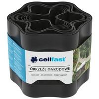 Cellfast Beetbegrenzung, 9 Meter Länge; Höhe [ 10 / 15 / 20 / 25 cm ]; UV-beständig; wellige Form schwarz 900 cm x 10 cm