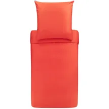 BASSETTI Uni Bettbezug einzeln 135x200 cm | tangerine-1191 - orange