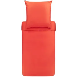 BASSETTI Uni Bettbezug einzeln 135x200 cm | tangerine-1191 - orange