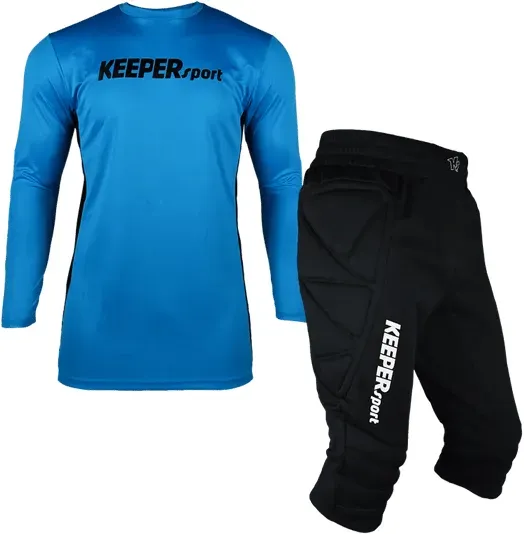 KEEPERSport Torwarttrikot Set Langarm Blau F904