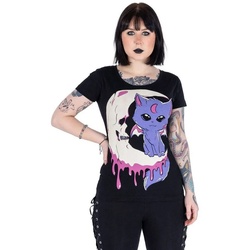 Cupcake Cult T-Shirt Lunar Kitty Okkult Katze schwarz M
