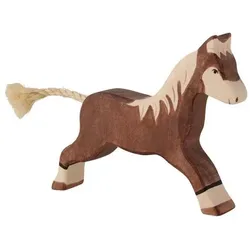 HOLZTIGER Pferd, laufend, dunkelbraun