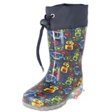 Beck Jungen Blinking Robots Rain Boot, Dunkelblau, 29 EU