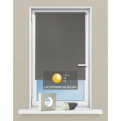 Seitenzugrollo KUTTI "Seitenzugrollo 'Ida', Lichtschutz, Klemmfix, ohne Bohren, Fixmaß" Gr. 10, braun, B:90cm H:220cm, Polyester, Rollos, Sichtschutz, Sonnenschutz