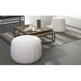 Sofa.de Polsterhocker Polyester 55 x 35 x 55 cm Weiß
