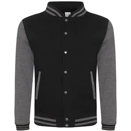Just Hoods by AWDiS Varsity Jacke schwarz/Charcoal M