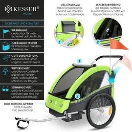 Kesser Kinderfahrradanhänger Sport-RX 2 in 1 hellgrün