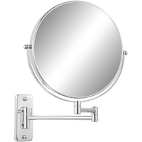 FFowcye 9 Zoll Kosmetikspiegel mit Vergrößerung, 1X/ 7X Schminkspiegel Wandmontage, Doppelseitiger Wandspiegel Rasierspiegel, 360° Drehbar Vergrößerungsspiegel für Badezimmer Spa und Hotel