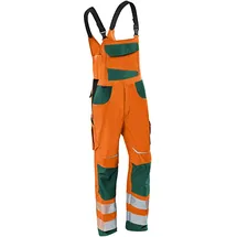 Kübler Latzhose REFLECTIQ PSA 2 warnorange/moosgrün Form 3207 Größe 29K