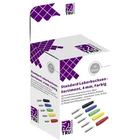 TRU Components Laborsteckverbinder-Sortiment Kupplung, gerade Schwarz, Rot, Blau, Gelb,