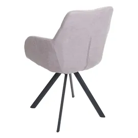 Mendler Esszimmerstuhl HWC-J69 Samt creme-beige