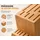 qivee Messerblock unbestückt Holz Beige