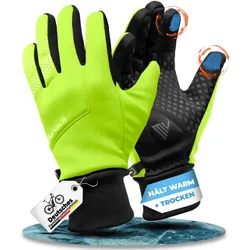 Warme Fahrradhandschuhe wasserfest & winddicht "VELORIDER" - Gelb - XXL - highdemand,oft gekauft,Zubehör