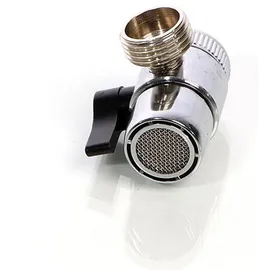 Wiltec Naturewater 2 Wege Hahn Wasserhahn Adapter mit 20 mm (3/4") Anschlussdurchmesser, Hahnadapter für Auftischfilter, Trinkwasser Filter