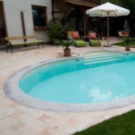 Happy Pool Poolfolie Oval 0,8 mm, Keilbiese 737 x 360 x 150 cm