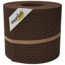 zaunzu® Sichtschutzstreifen Rille Gelocht 26 m Braun PP