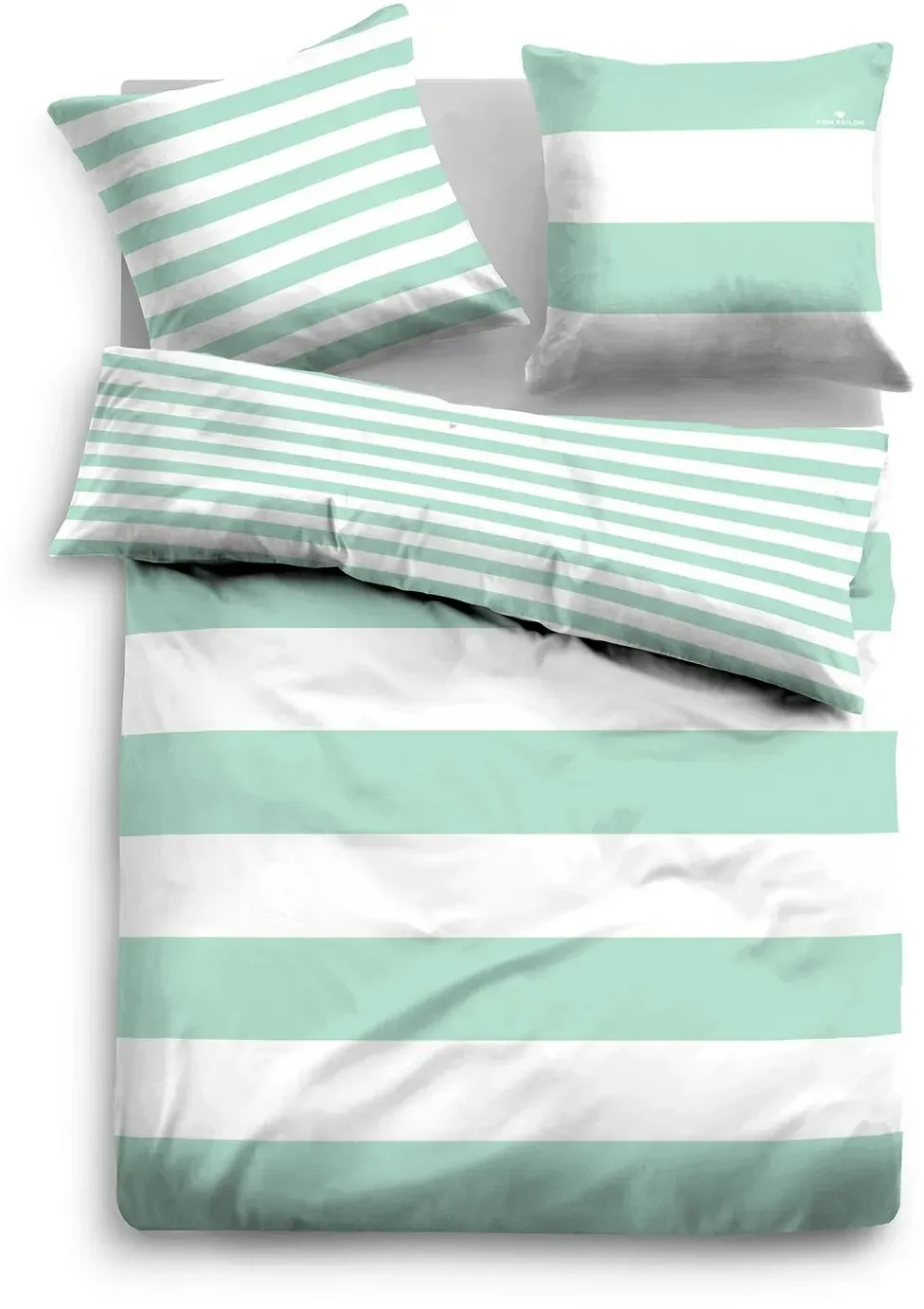Tom-Tailor »Casual Stripe« Linon Bettwäsche 842 200x200 cm / 2x 80x80 cm