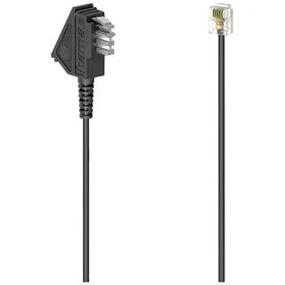 Hama Telefonkabel TAE-F-Stecker/Modular-Stecker 6p4c Schwarz